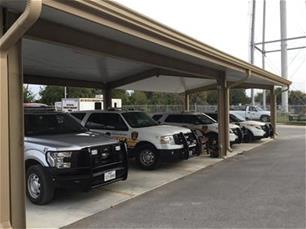 Row of parked vehicles